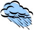 illustration of cloud and rain