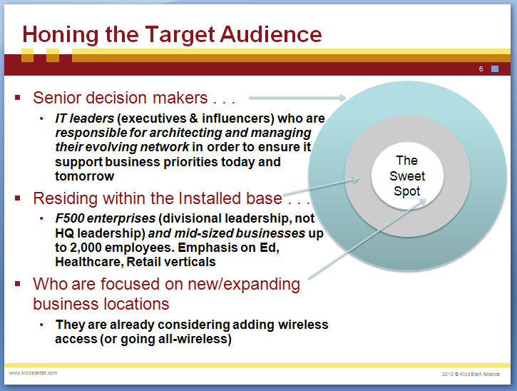 Focusing on the sweet spot helps marketers avoid the trap of trying to be all things to all people.